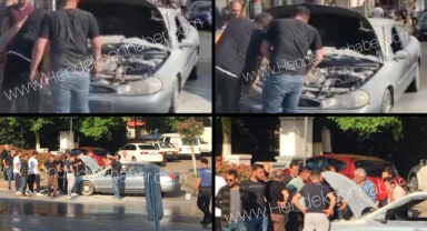 Hendek'te Otomobilde Çıkan Yangını Söndürüldü