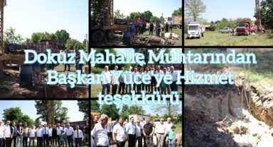 Hendekli Dokuz mahalle muhtarından ortak açıklama ile Başkan Yüce'ye hizmet teşekkürü