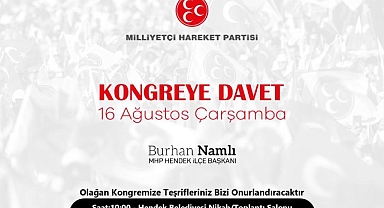 BURHAN NAMLI'DAN KONGRE DAVETİ 