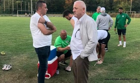 Hendekspor Kulüp Başkanı Hüdaverdi Bahadır Antremanı İzledi