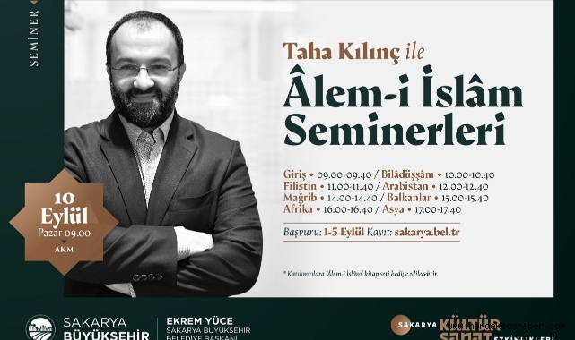 Taha Kılınç ile Âlem-i İslam seminerleri başlıyor