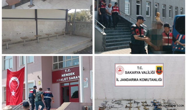 Hendek'te camilere dadanan musluk hırsızları yakalandı!