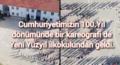 Cumhuriyetimizin 100. Yıldönümünde bir kareografide Yeni Yüzyıl İlkokulundan 