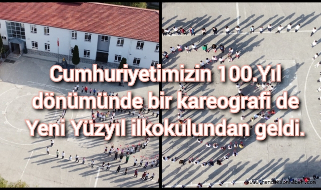 Cumhuriyetimizin 100. Yıldönümünde bir kareografide Yeni Yüzyıl İlkokulundan