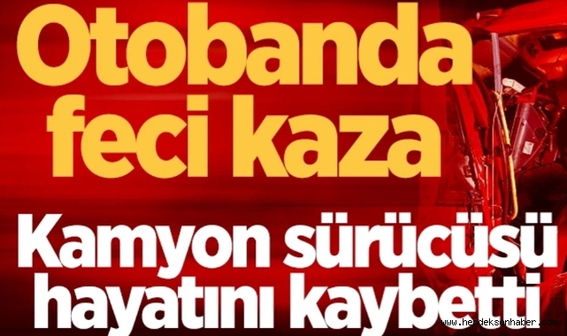 Feci Kaza: Kamyon sürücüsü hayatını kaybetti