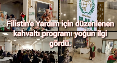 Filistin'e yardım için düzenlenen kahvaltı programı yoğun ilgi gördü