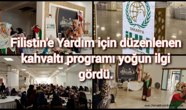 Filistin'e yardım için düzenlenen kahvaltı programı yoğun ilgi gördü