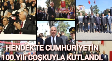  HENDEK’TE CUMHURİYETİN 100. YILI COŞKUYLA KUTLANDI