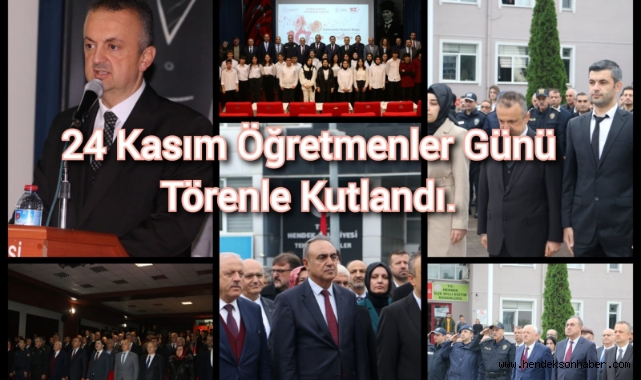 24 KASIM ÖĞRETMENLER GÜNÜ TÖRENLE KUTLANDI