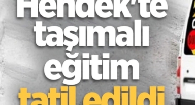 Hendek'te Kar ve Soğuk Hava Sonrası  taşımalı eğitim tatil edildi