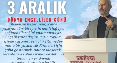 Başkan Yalçın'dan, 3 Aralık Dünya Engelliler Günü mesajı