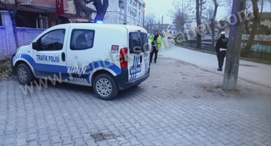 Hendek’te Köpeğe Çarpmamak için Manevra Yapan Motosiklet Sürücüsü Yaralandı