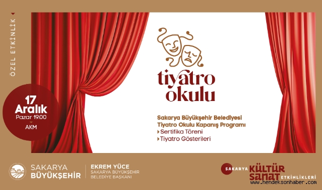 Sakarya Büyükşehir Tiyatro Okulu mezunlarını uğurluyor