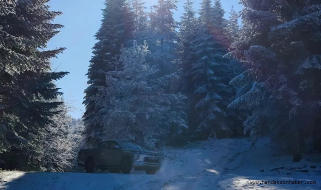 Hendek Dikmen Yaylası'ndan kar manzaraları