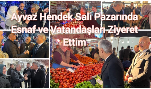 Ayvaz Salı Pazarında Esnaf ve Vatandaşları Ziyaret Etti