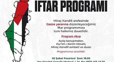 Hendek'te Gazze için iftar programı 