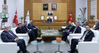 TBMM Başkanı Kurtulmuş Başkan Yüce’yi ziyaret etti: 