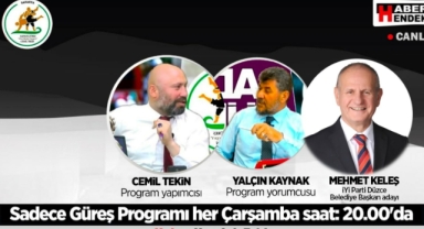 Başkan Adayı Mehmet Keleş Sadece Güreş'e geliyor.