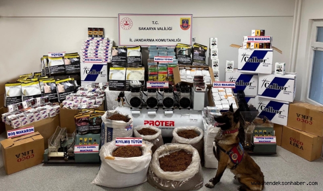 Jandarma Akyazı'da 1 milyon TL değerinde kaçak tütün ele geçirdi