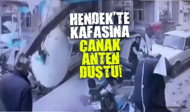 Hendek'te Kafasına Çanak Anten Düştü