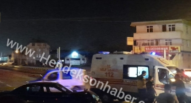 Hendek'te Kaza iki otomobil çarpıştı