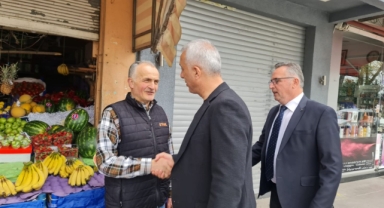 Namlı ve Babaoğlu esnaf ve vatandaşla bayramlaştı