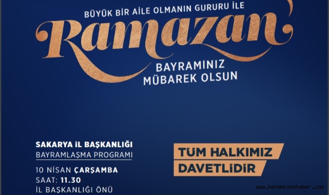 SAKARYA AK PARTİ’DE BAYRAMLAŞMA 11:30’DA