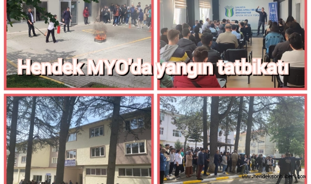 Hendek MYO'da yangın tatbikatı