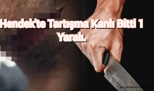 Hendek'te tartışma kanlı bitti: 1 Yaralı 