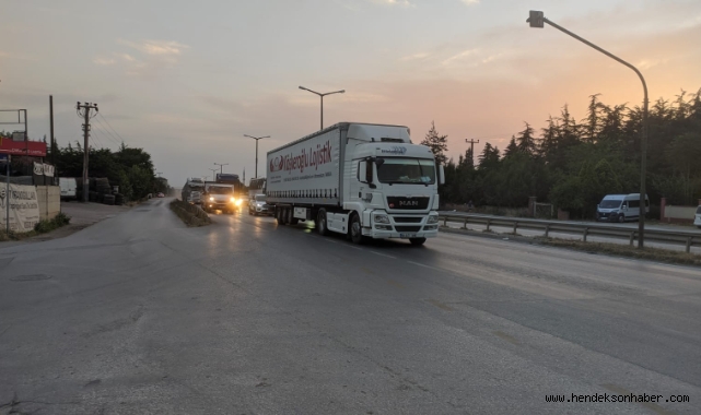D-100 Hendek girişinde bayram yoğunluğu