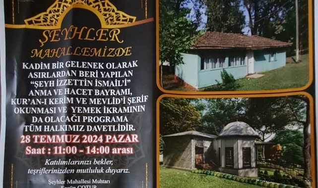 Şeyh İzzettin İsmail’i anma programına davet