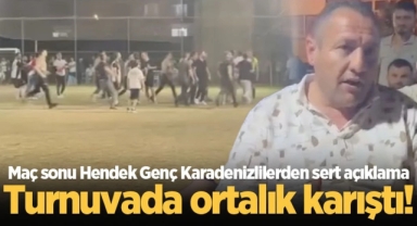Turnuvada ortalık karıştı! Maç sonu Hendek Genç Karadenizlilerden sert açıklama