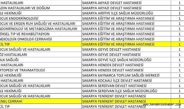 Hendek Devlet Hastanesine 3 Yeni Doktor