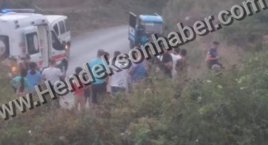 Hendek'te Korkutan Kaza Otomobil dereye yuvarlandı: 3 yaralı