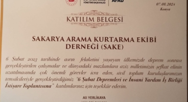 İçişleri Bakanı Yerlikaya'dan SAKE'ye Teşekkür Belgesi: