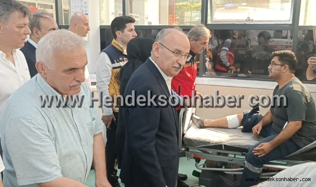 Vali Karadeniz Yaralanan İşçileri Ziyaret Etti