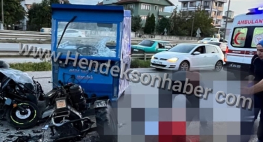 Hendek’te Feci kaza: Motosiklet Sürücüsü yaralandı