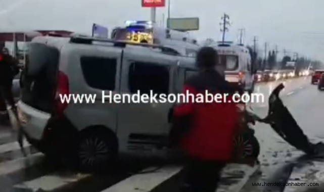 Hendek OSB Girişinde Zincirleme Kaza 