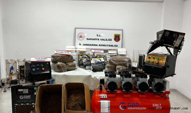 Hendek'te Jandarmadan tütün operasyonu: 2 gözaltı