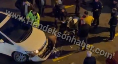 Hendek'te Moto Kurye ile Otomobil Çarpıştı; 1 Yaralı