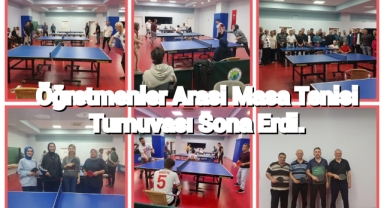 Hendek’te Öğretmenler Arası Düzenlenen Masa Tenisi Turnuvası Sona Erdi.