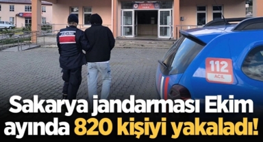  Jandarma Ekim ayında 820 kişiyi yakaladı!