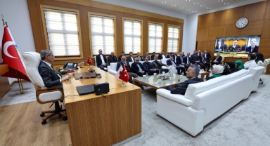 Başkan Yusuf Alemdar, İl Başkanı Tever ve yönetimini ağırladı