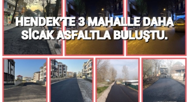 HENDEK'TE 3 MAHALLE DAHA SICAK ASFALTLA BULUŞTU