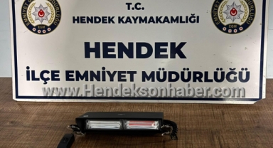 Hendek'te Çakarlı Araca Ceza Yağdı!