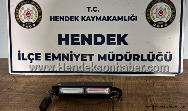 Hendek'te Çakarlı Araca Ceza Yağdı!