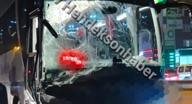 Hendek'te Yolcu otobüsü kaza yaptı