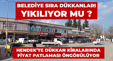 Belediye Sıra Dükkanları Yıkılıyor Mu ?