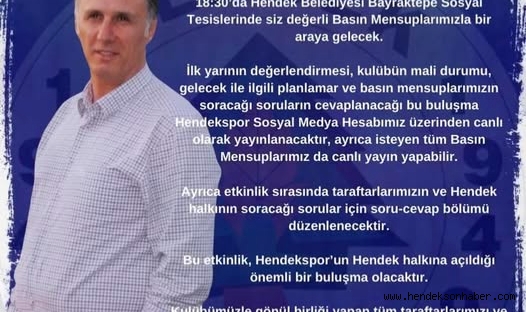 Hendekspor Basın Buluşması Başka Bahara Kaldı
