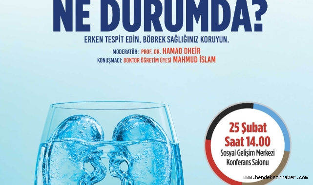 Böbrek sağlığıyla ilgili bilinmesi gerekenler bu konferansta anlatılacak 
